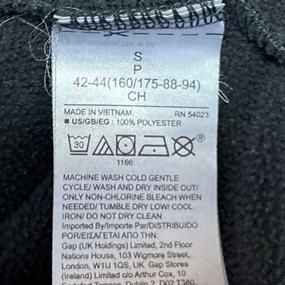 GAP Dark Gray Fleece Sherpa Long Sleeve Hoodie Hooded Sweatshirt Top Size S - Picture 4 of 4